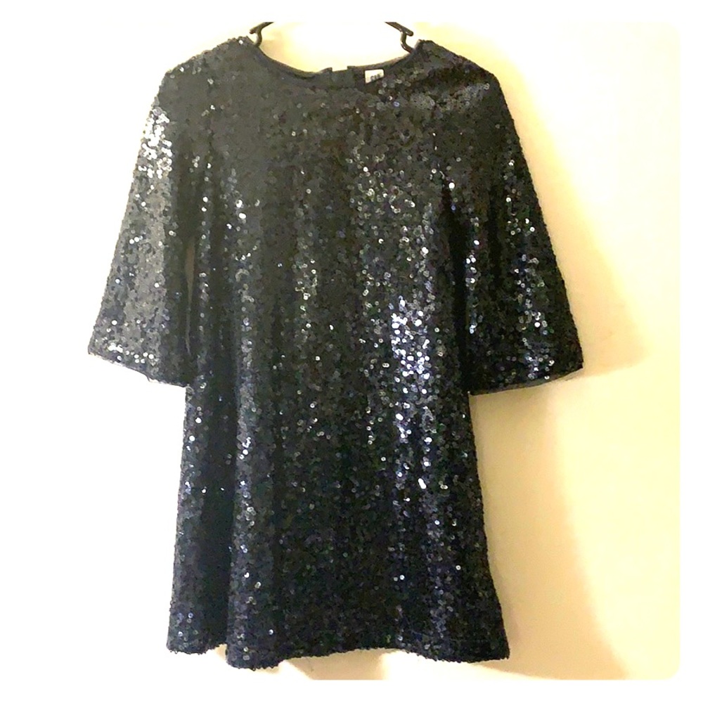 Dark blue gap sequin dress